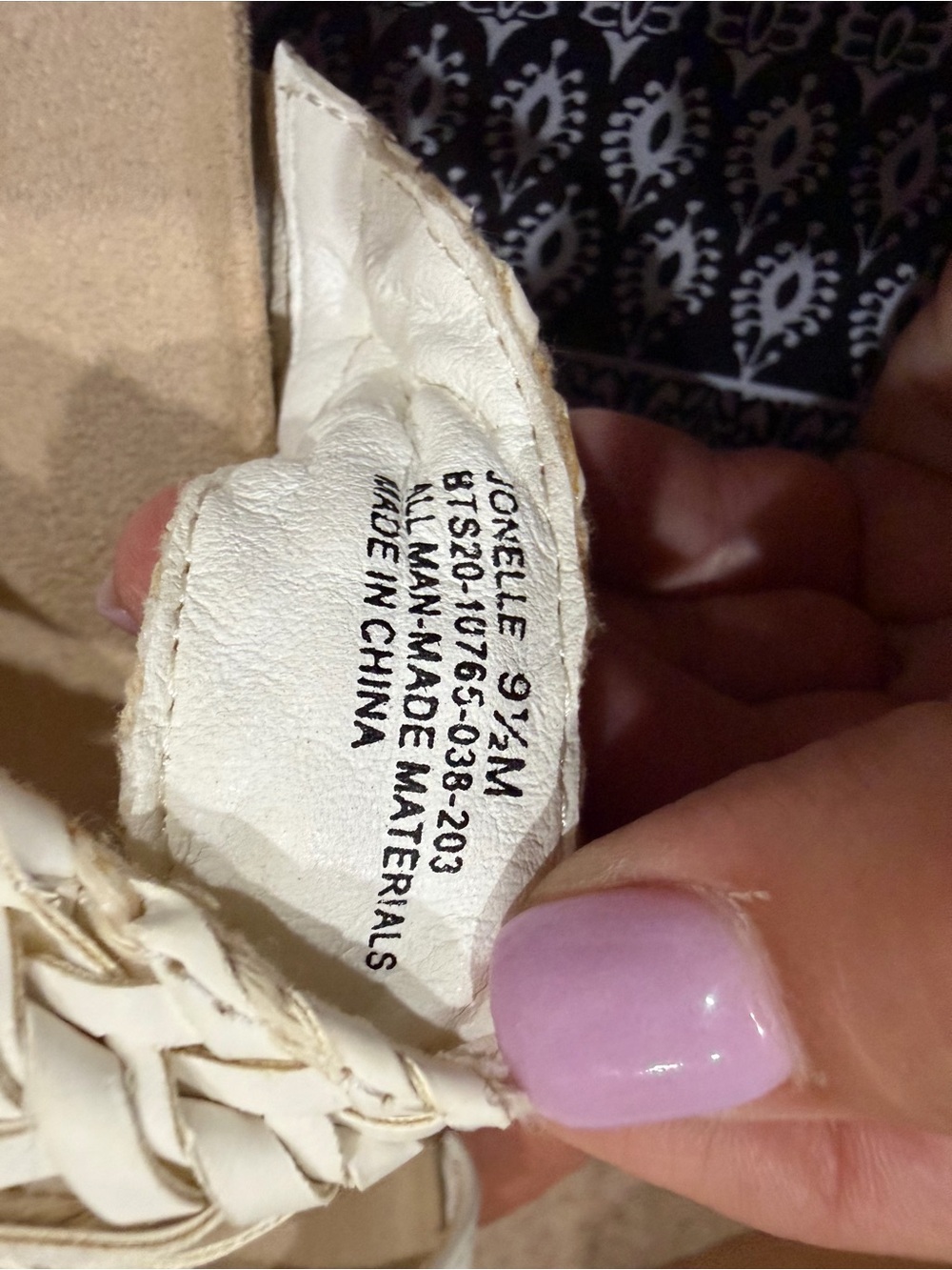 BareTraps Off-White Braided Slide Sandals Size 9.5 - Picture 7 of 8